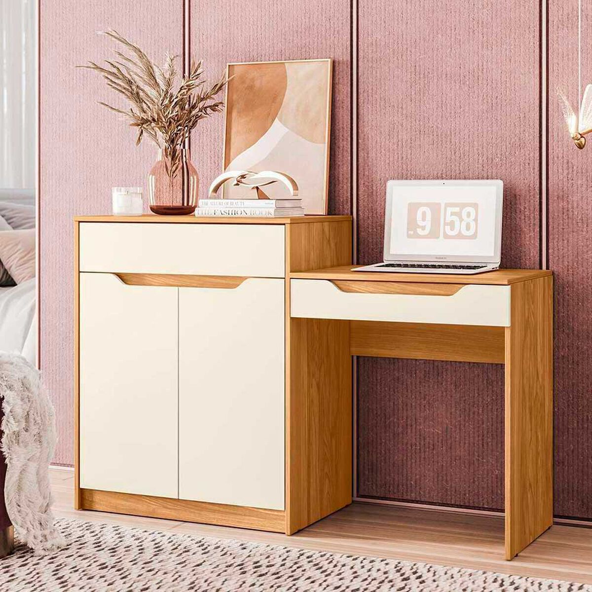 Tocador Vekkahome Trend 2 Puertas 1 Caj&oacute;n Caf&eacute;