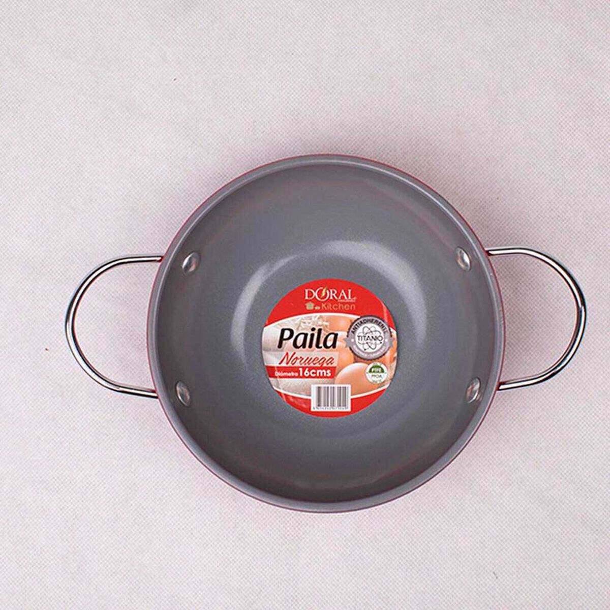 Paila Doral Noruega 16 x 5,5 cm Rojo