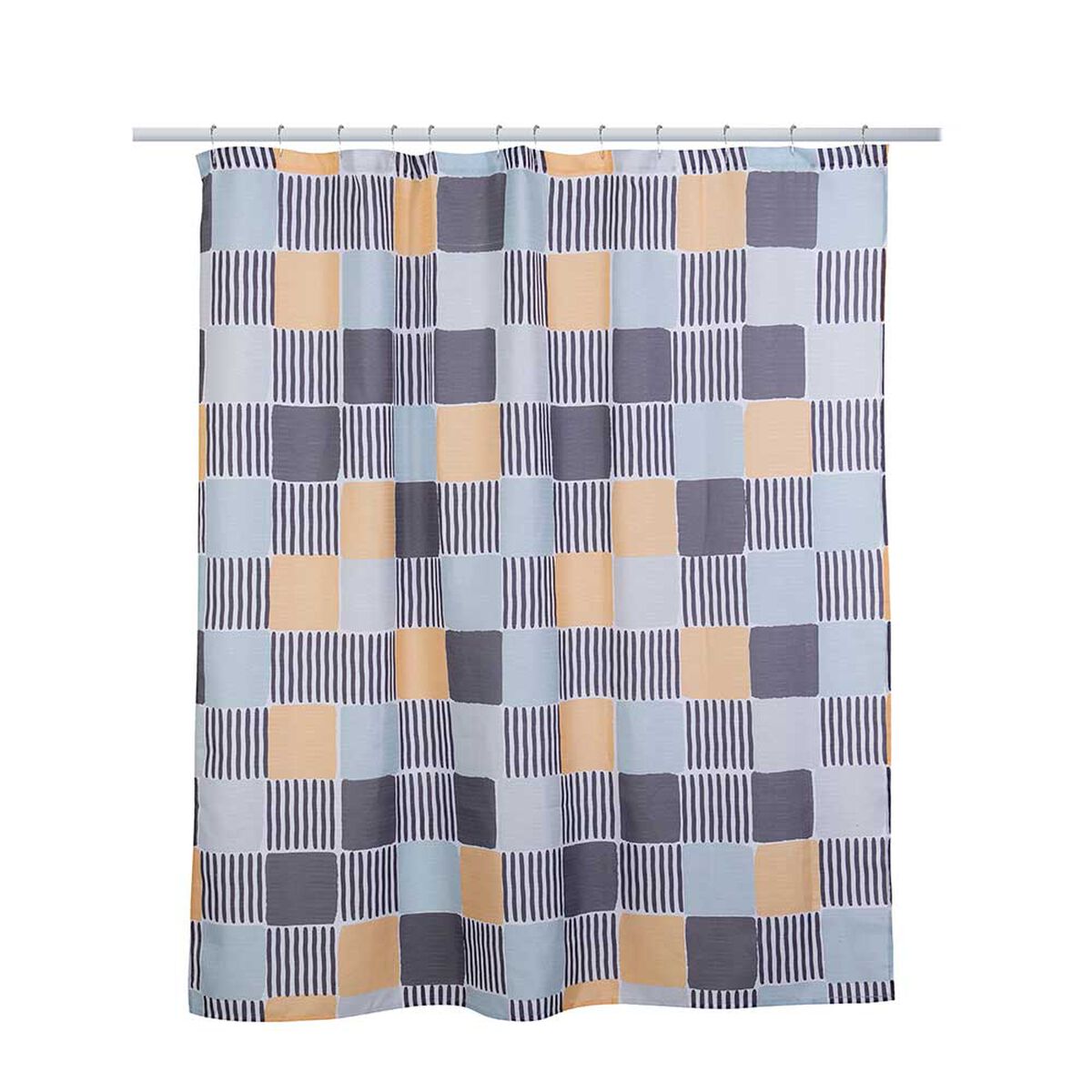 Set Cortina de Baño 3 Piezas Mashini Julie Multicolor