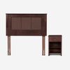 Cama Europea Rosen 1,5 Plazas Pratta + Respaldo + Velador Rachel