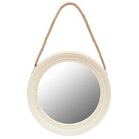 Espejo Plástico Vgo Con Soga Circular 33 cm Blanco