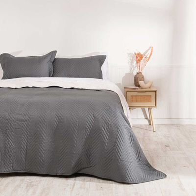 Quilt Mashini 2 Plazas Liso Marengo