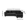Sofá Seccional Diseño A&M Home Maite 3 Cuerpos Negro