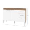 Mueble de Cocina Base Vekkahome Opie 2 Cajones 3 Puertas Blanco