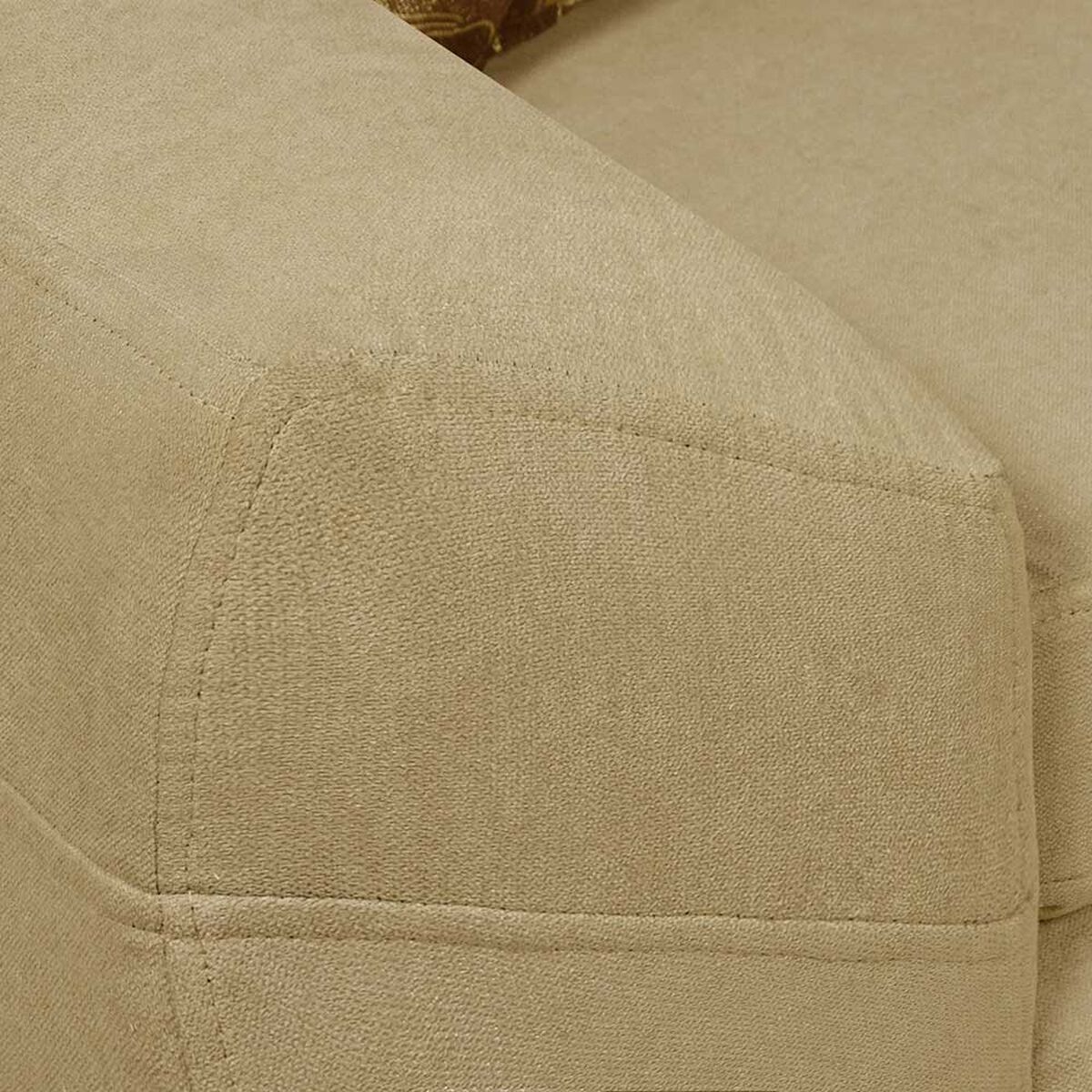 Sofá Elegant Detail Houston 3 Cuerpos Tela Beige