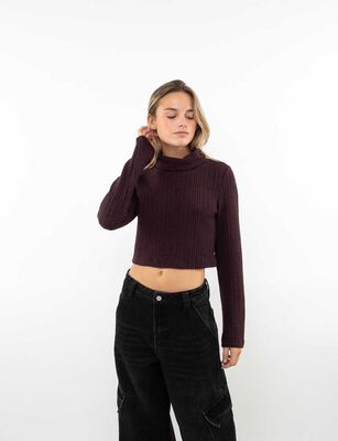 Imagen 1 del producto Sweate Crop Mujer Icono Burdeo, Crudo, Negro, Verde