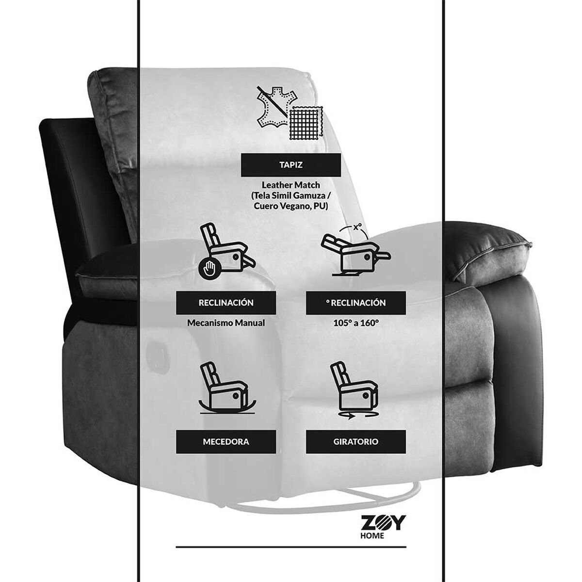 Bergere Zoy Home Brunei Negro