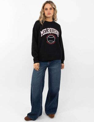 Imagen 2 del producto Polerón Con Estampado Mujer Icono Negro