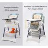Silla de Comer Multiposiciones con Ruedas Rosada