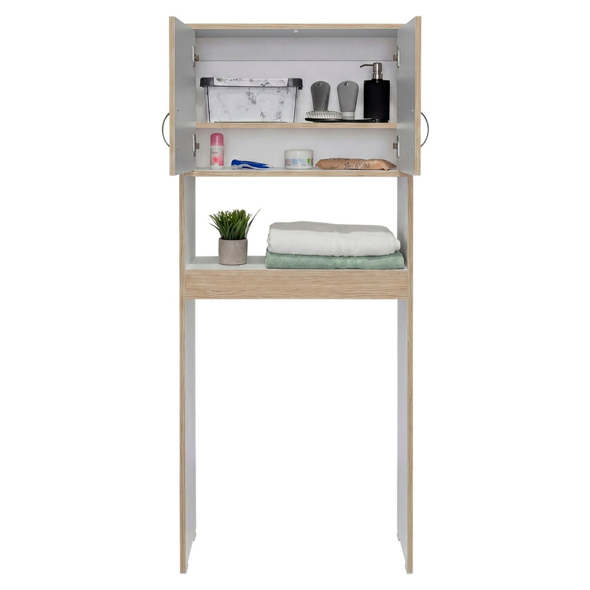 Estante de Ba&ntilde;o Tuhome Siena 2 Puertas Cartagena Blanco
