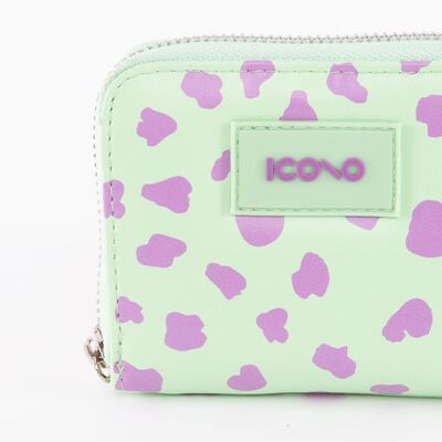 Imagen 2 del producto Billetera Animal Print Verde Agua Eco Cuero Mujer Icono