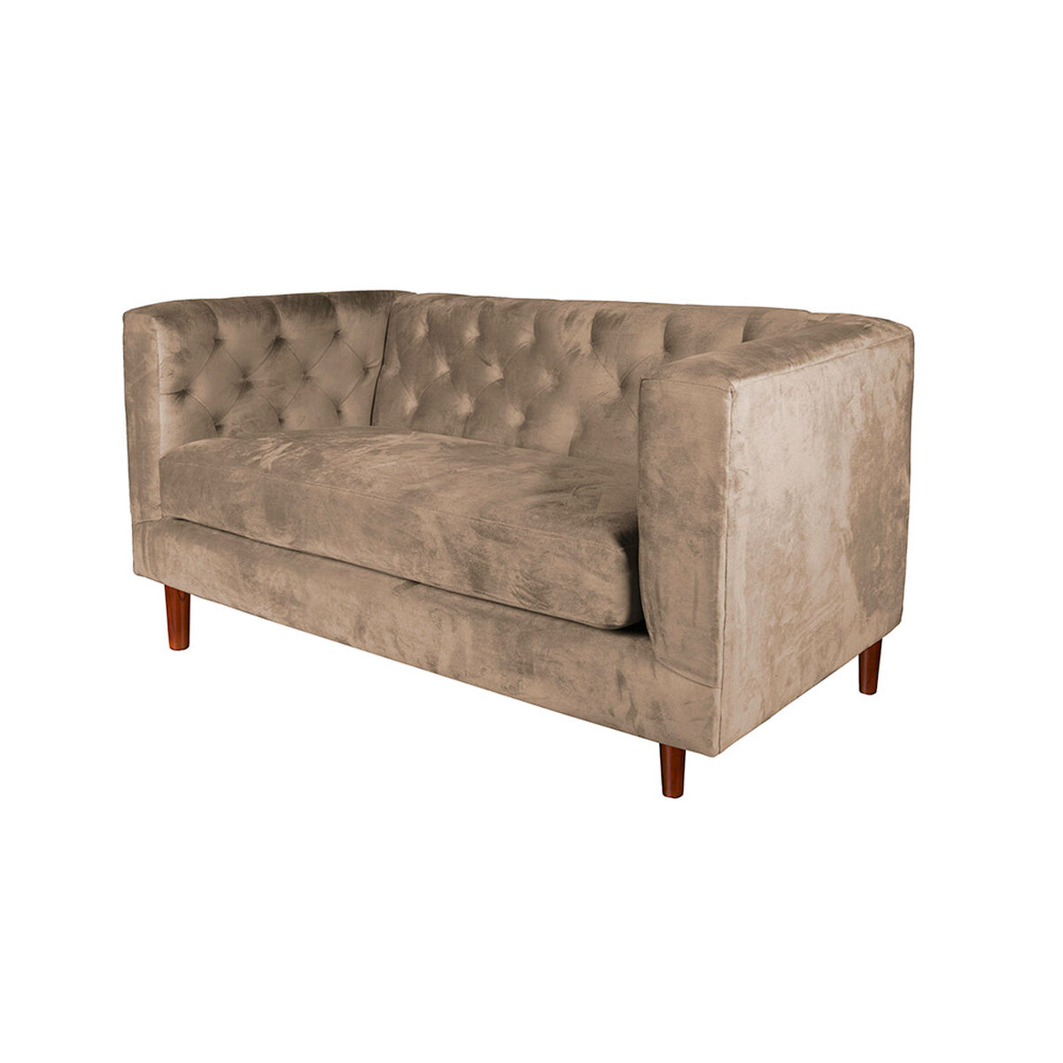 Sof&aacute; Tela Velvet Latam Home Brescia 2 Cuerpos
