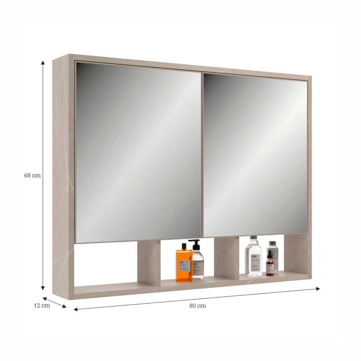 Botiquín Baño Espejo Home Mobili Amsterdams Beige