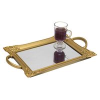 Bandeja Plástico Vgo Rectangular 41 x 25 cm Dorado