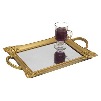 Imagen 1 del producto Bandeja Plástico Vgo Rectangular 41 x 25 cm Dorado