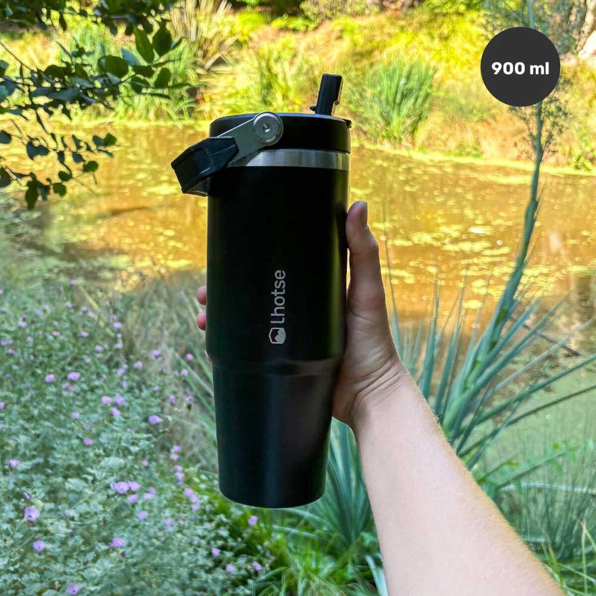 Botella Térmica Insulada Lhotse Travel Mug 900 ml Negro