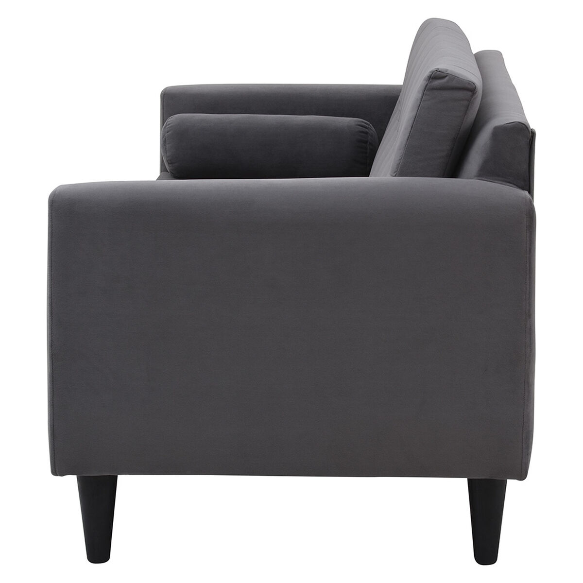 Sofá Felpa Bodevir Retro 3 Cuerpos Gris