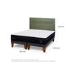 Cama Europea CIC Base Dividida 2 Plazas S&uacute;per Premium + Respaldo Milan Olivo