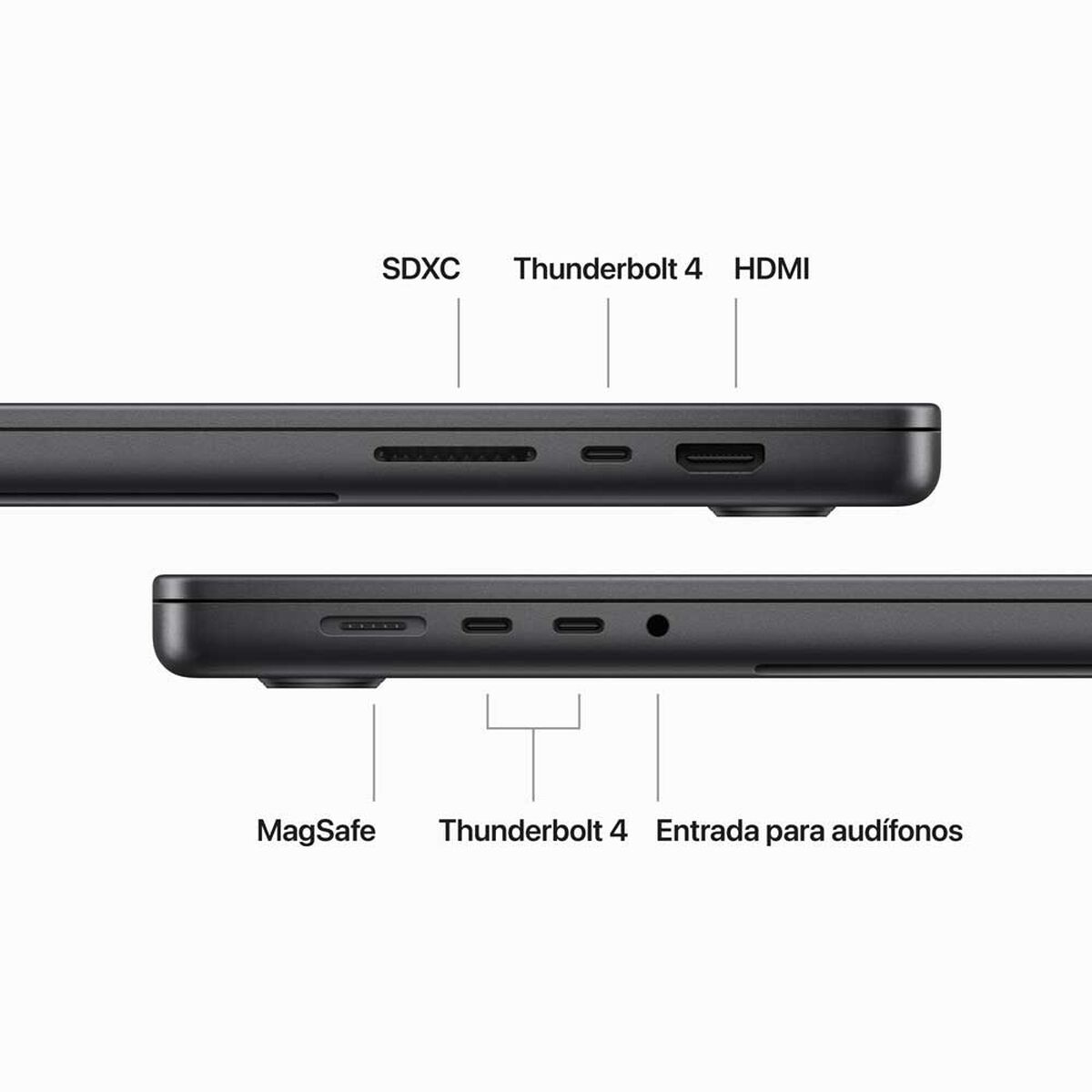 Macbook Pro Apple MRW13CI/A Chip M3 Pro 18GB 512GB SSD 16,2" Negro Espacial