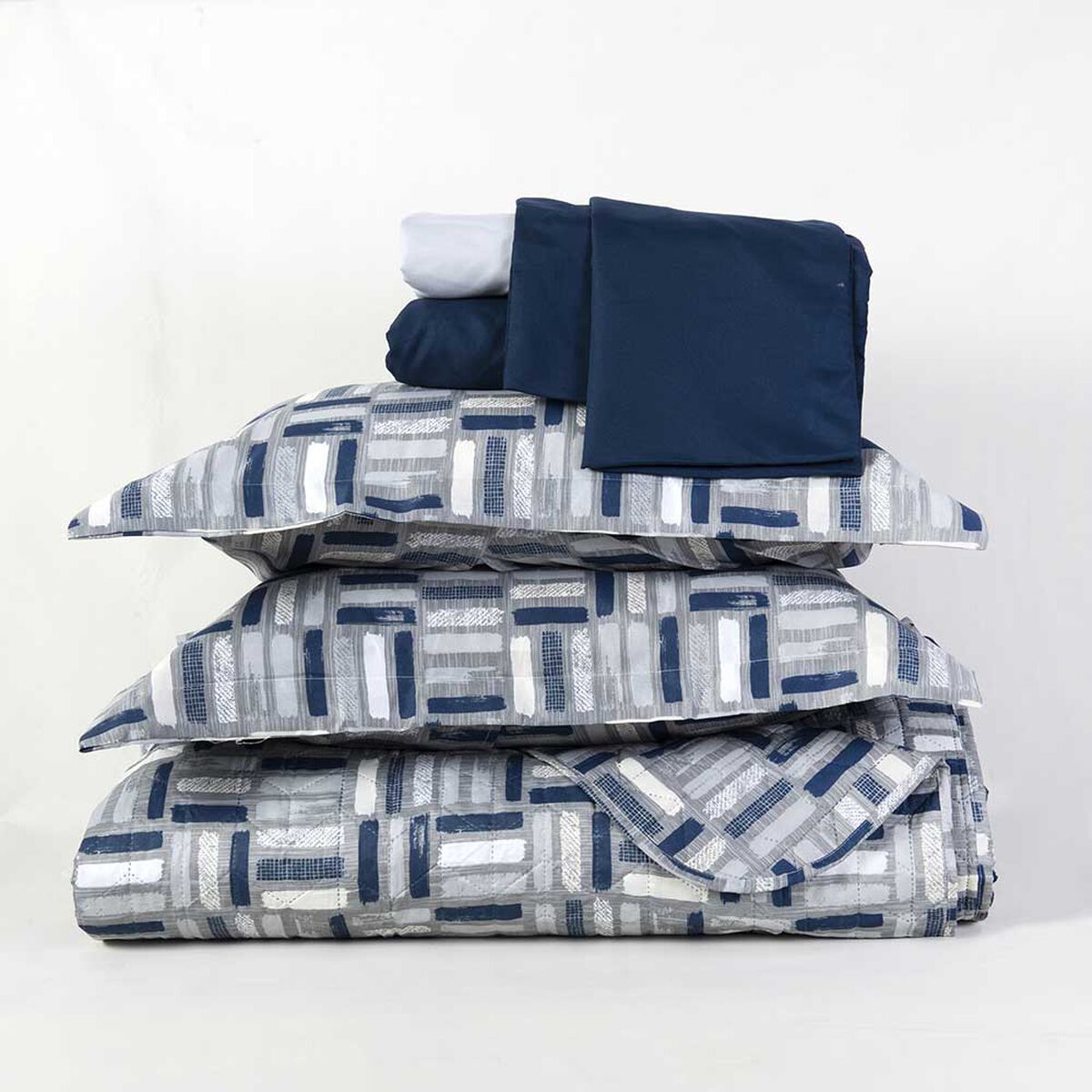 Set Quilt Estampado + Juego de Sábanas Mashini King Yuka
