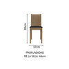 Juego de Comedor VekkaHome Angelo 6 Sillas Café