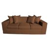 Sof&aacute; Muebles MYM Maxi 3 Cuerpos + Dos Pouf 1 Cuerpo Chocolate
