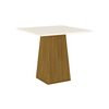 Juego de Comedor Home Mobili Dora 4 Sillas Blanco Off Café