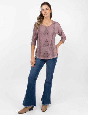 Imagen 2 del producto Polera Manga 3/4 Mujer Alma Lila, Marengo, Oliva