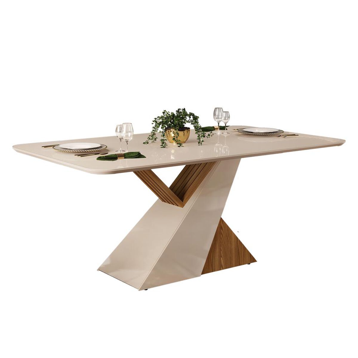 Juego de Comedor Altavision Vega 6 Sillas Blanco
