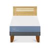 Cama Europea CIC 1,5 Plazas Excellence + Respaldo Munich Mostaza