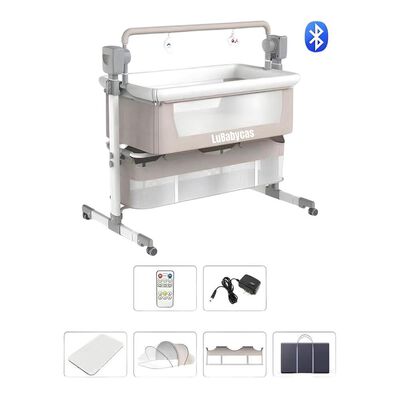 Imagen 1 del producto Cuna Colecho Mecedora Eléctrica Café Lubabycas