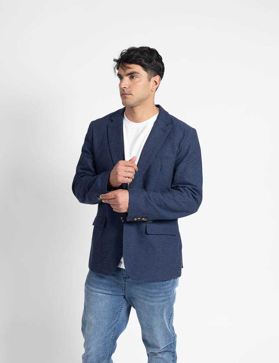 Vest&oacute;n Liso Lino Hombre Zibel