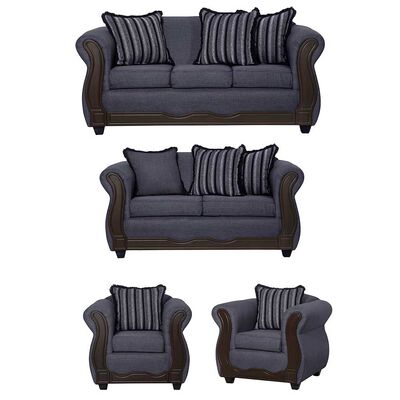 Imagen 1 del producto Juego de Living Black Factory Sofia 7 Cuerpos Marengo