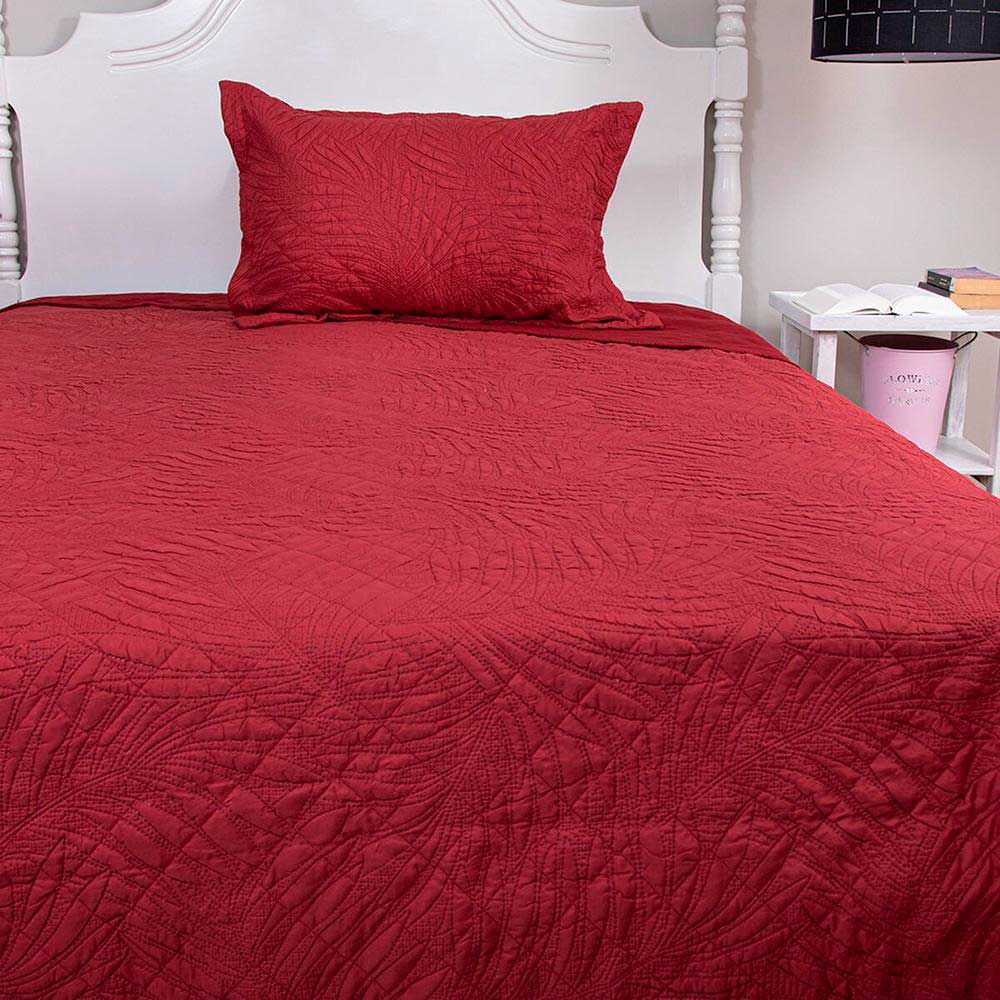 Quilt Doral 1,5 Plazas Burdeo Bubbly
