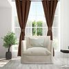 Set Cortinas Doral Amazon City  220 x 140 cm Caf&eacute;