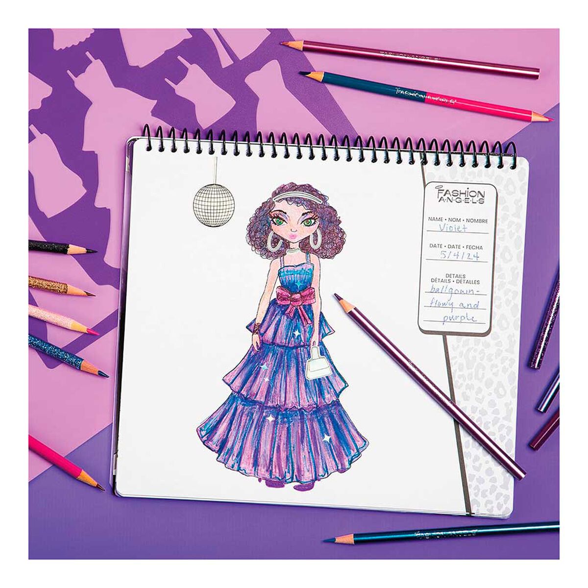 Set Diseña con Stickers Glam Fashion Angels