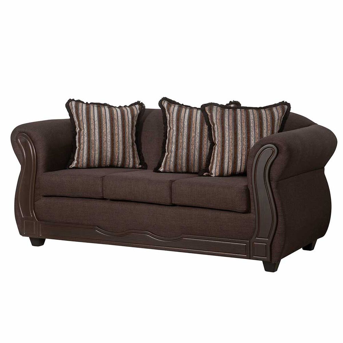 Juego de Living Black Factory Sofia 6 Cuerpos Café