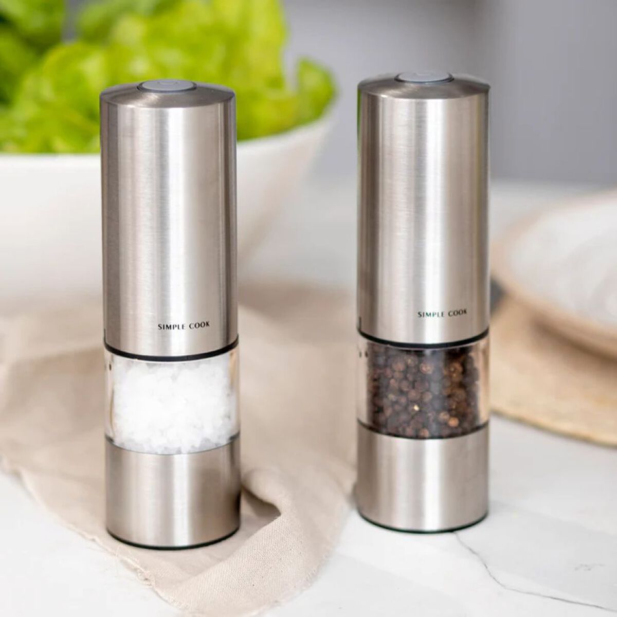 Salero Pimentero Recargable Simple Cook Power Spice
