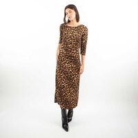 Vestido Maxi Manga Larga Mujer Zibel Animal-Pri