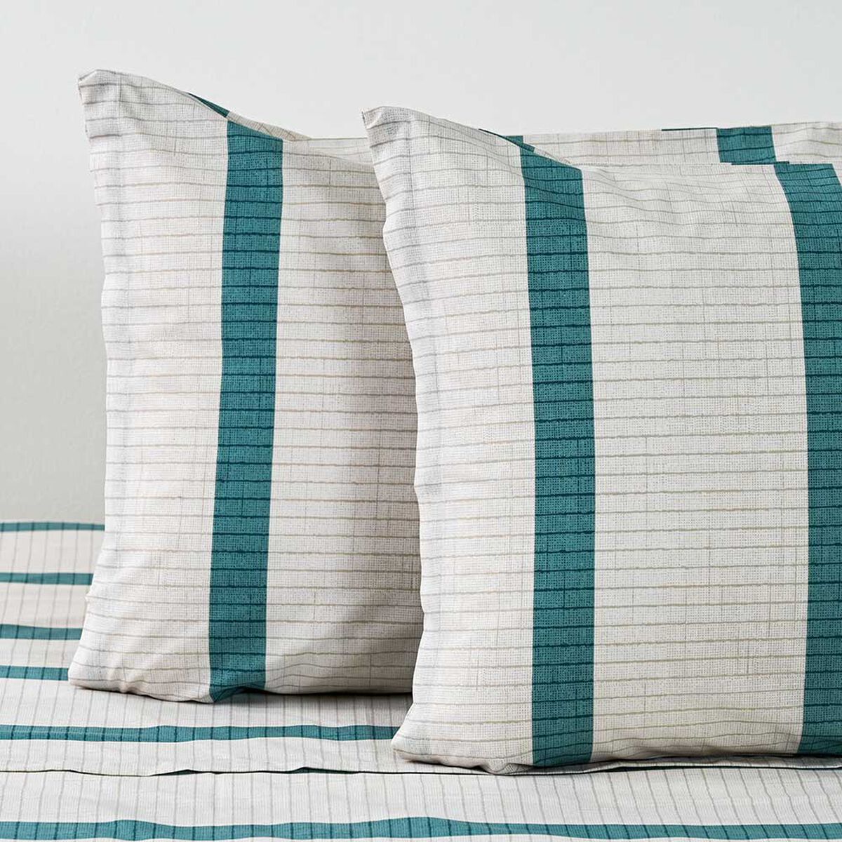 Juego de S&aacute;banas American Family King Campine Lines 144 Hilos Beige