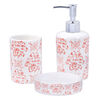 Set Menaje 3 Piezas Ceramica Mashini Damask Rosado