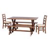Juego de Comedor Latam Home Sevilla Granada 2 Sillas + 2 Bancas PU Beige
