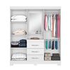 Clóset Home Mobili Cavic 4 Puertas 3 Cajones Blanco Rosa