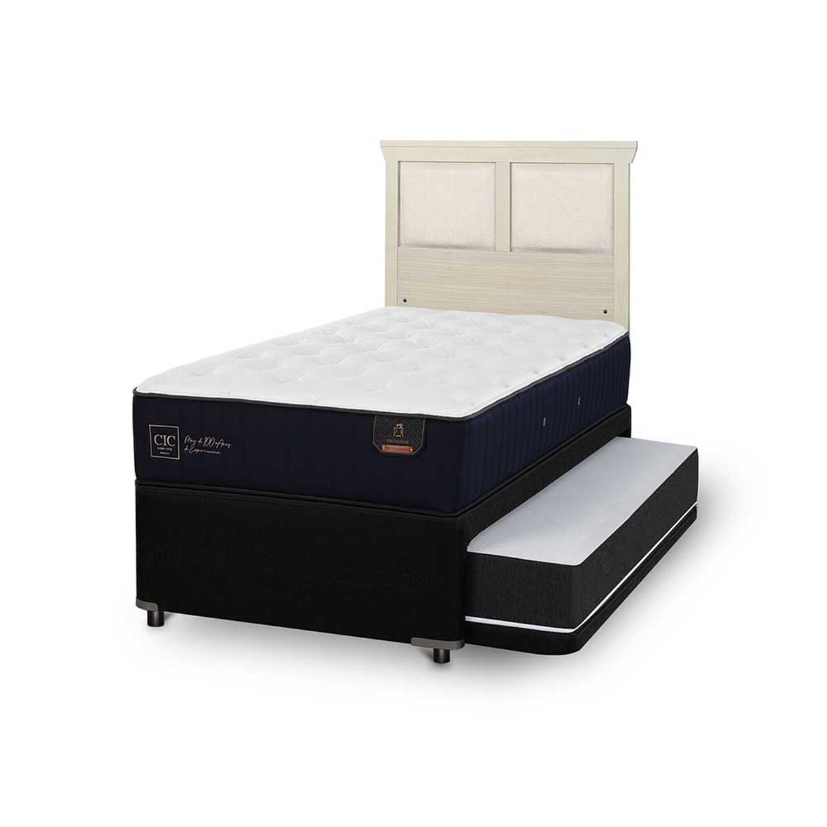 Cama Nido CIC 1,5 Plazas Premium + Respaldo Torino Alpino