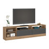 Rack TV Vekkahome Moyan 75 pulgadas Café