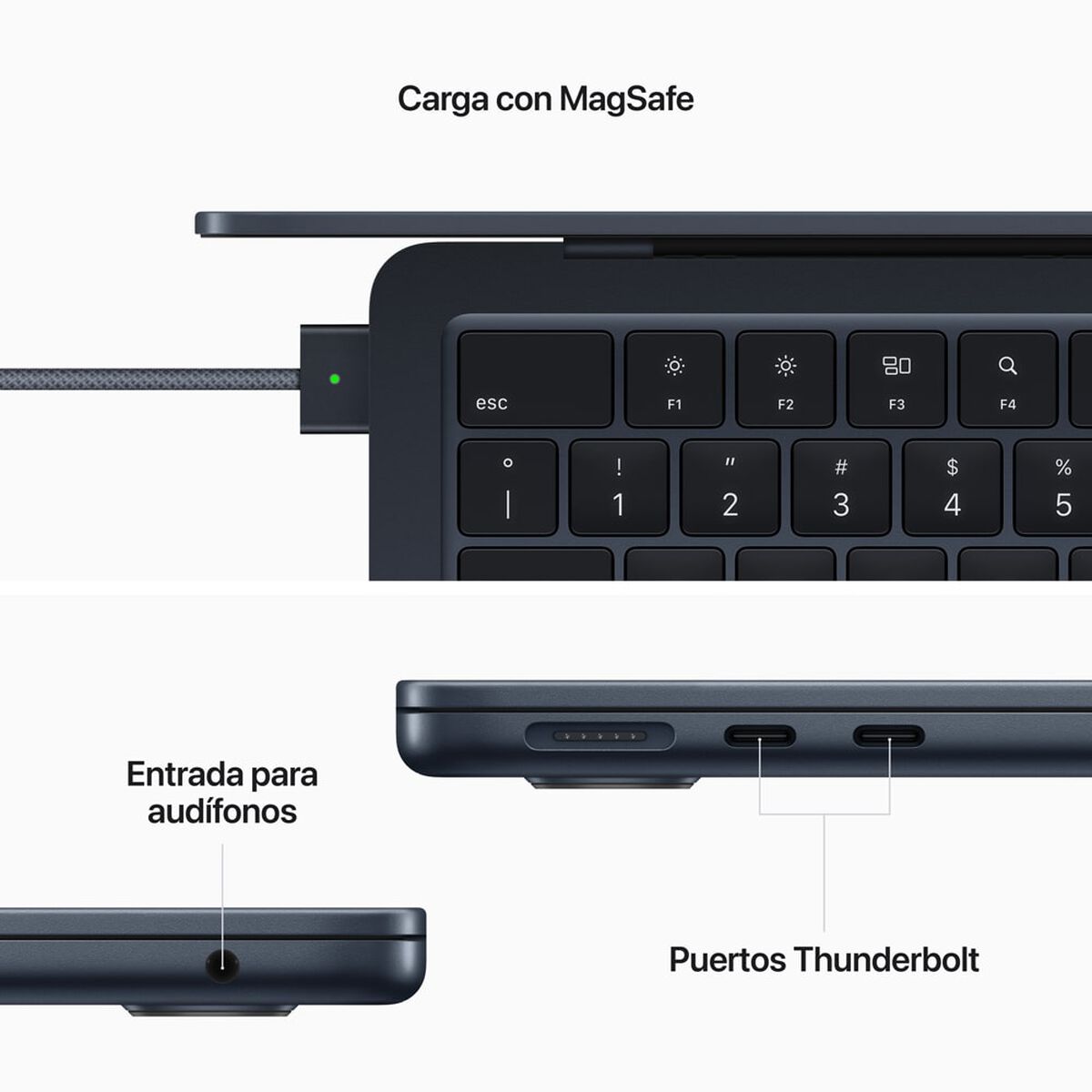 Macbook Air MC7X4CI/A Chip M2 (8n GPU) 16GB/ 256GB SSD 13" Midnight