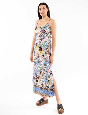Imagen 2 del producto Vestido Maxi Estampado Sin Mangas Mujer Zibel Azul