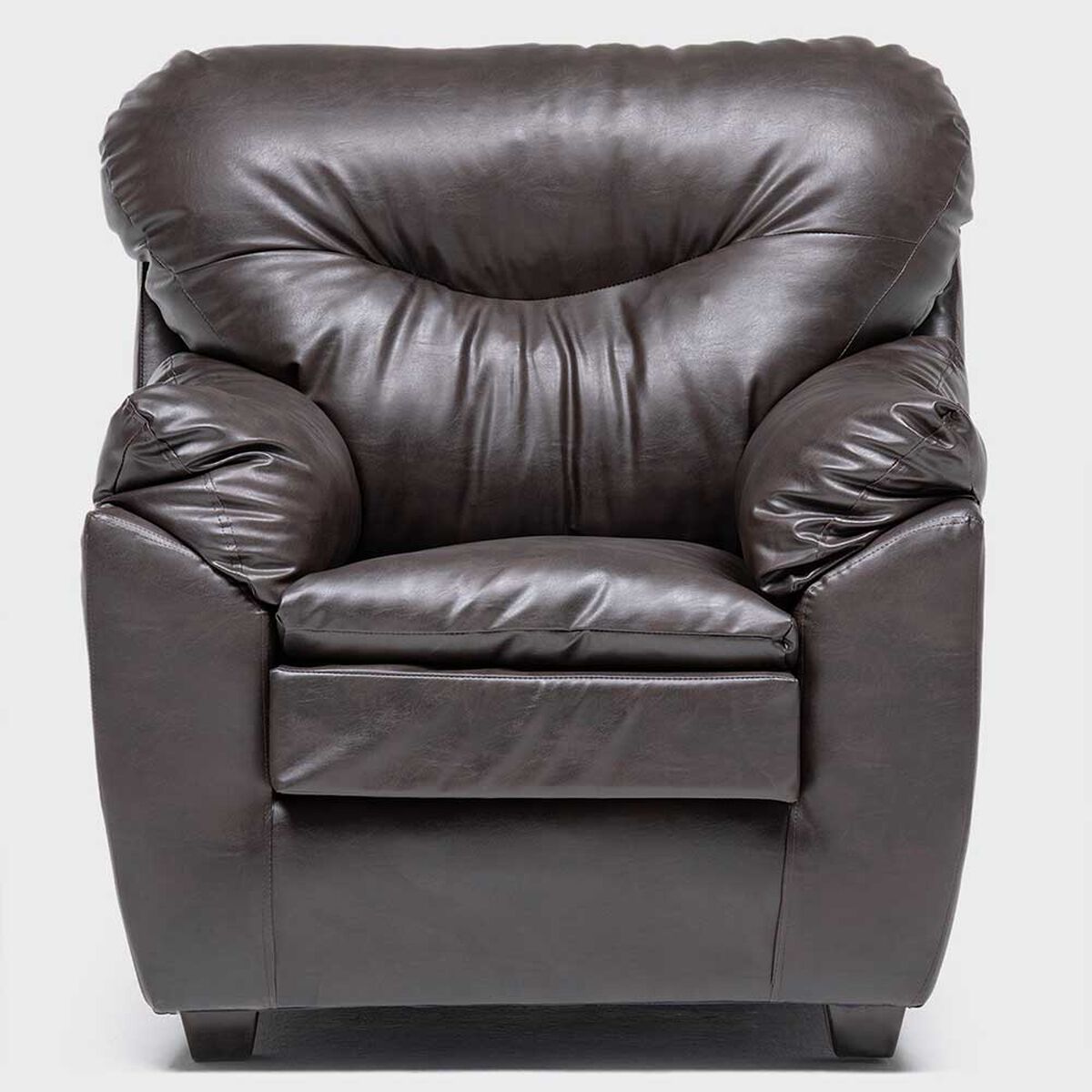 Juego de Living Almore Belén Sofá 2 cuerpos + Dos sillones 1 cuerpo Café