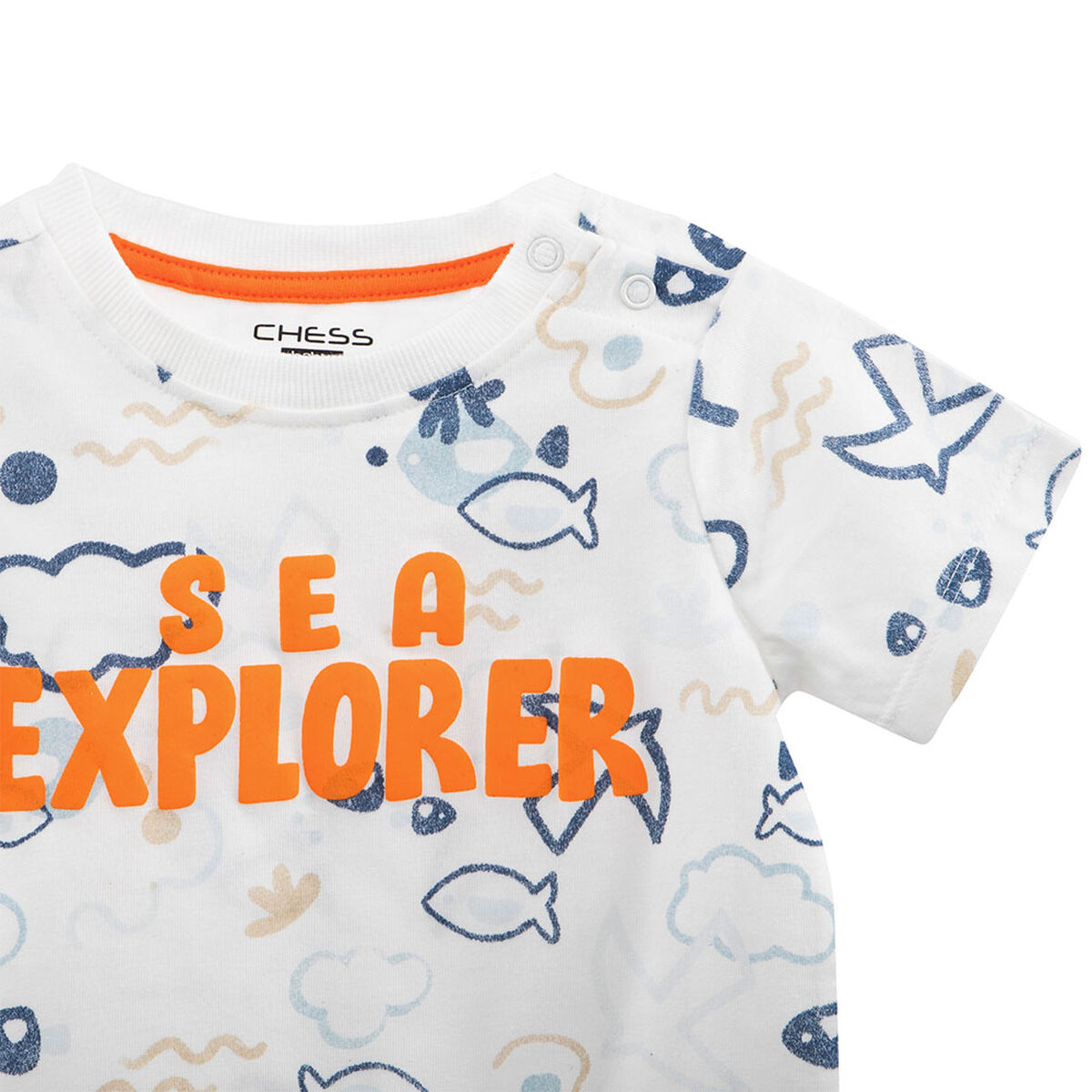 Polera Manga Corta de Algod&oacute;n Chess Baby