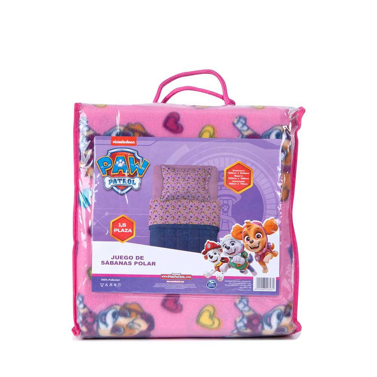 Juego de Sábanas Infantil Paw Patrol Niña 1,5 Plazas Skye